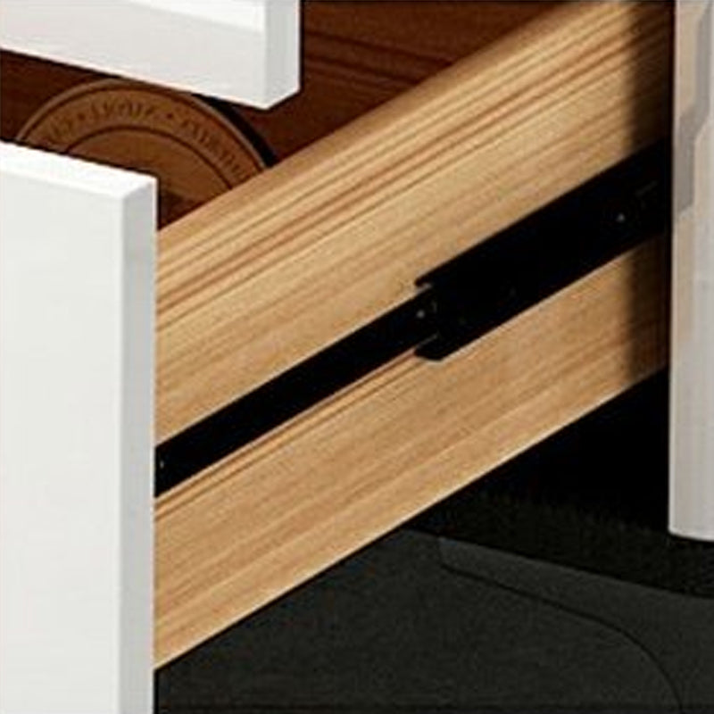 Contemporary Chest White Double Dresser with Metal Feet for Home