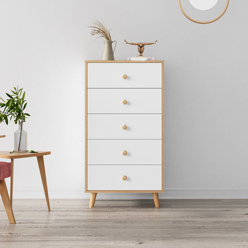 Contemporary Storage Chest Artificial Wood Dresser with 3/4/5 Drawers