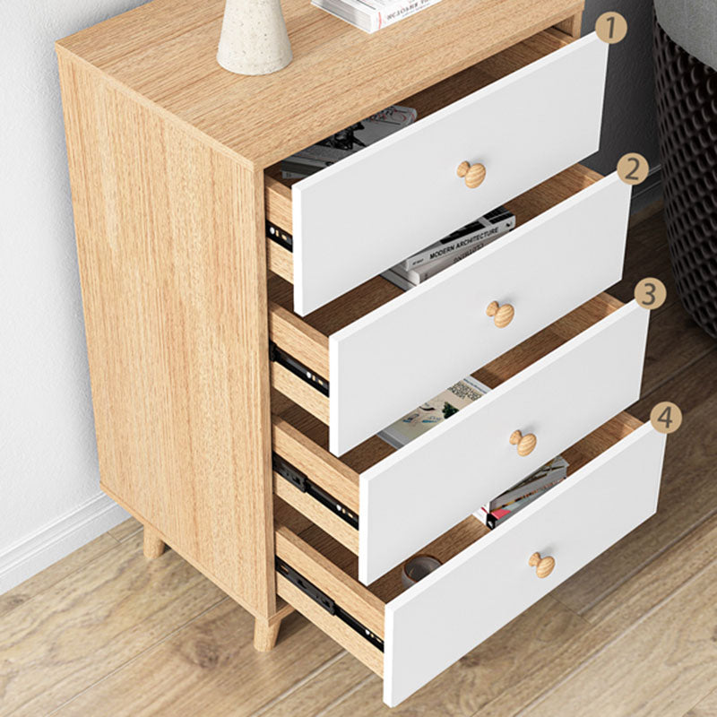 Contemporary Storage Chest Artificial Wood Dresser with 3/4/5 Drawers