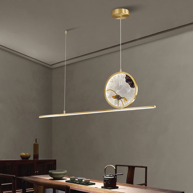 Contemporary Kitchen Pendant Lights Linear Island Pendant Lights Metal 2-Light