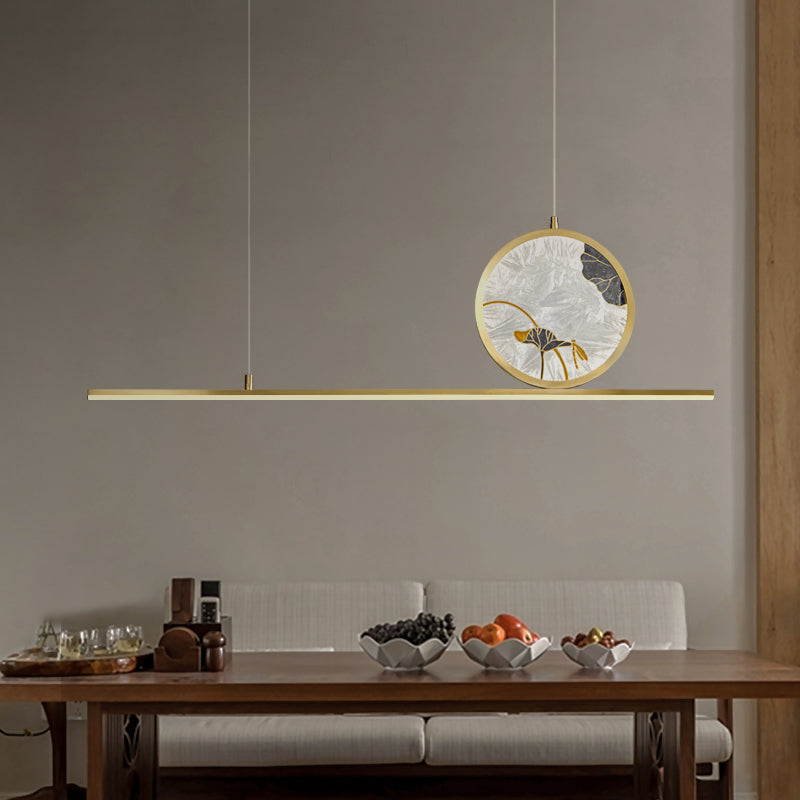 Contemporary Kitchen Pendant Lights Linear Island Pendant Lights Metal 2-Light