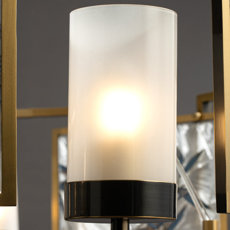 Modern Kitchen Pendant Lights Cylinder Island Pendant Lights Clear Glass 6-Light