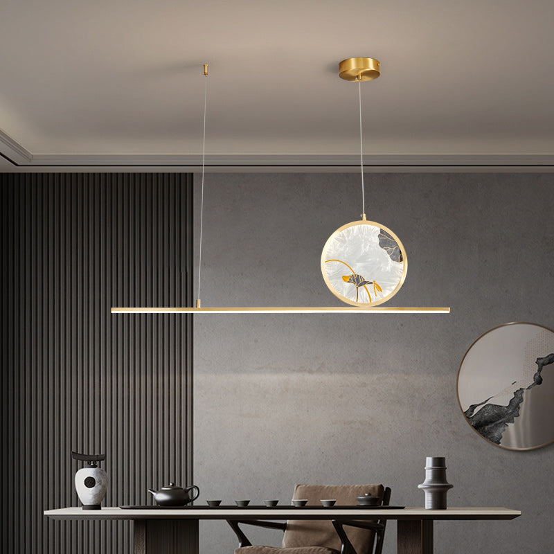 Modern Pendant Lighting for Kitchen Island Linear Island Pendant Lights Metal 2-Light