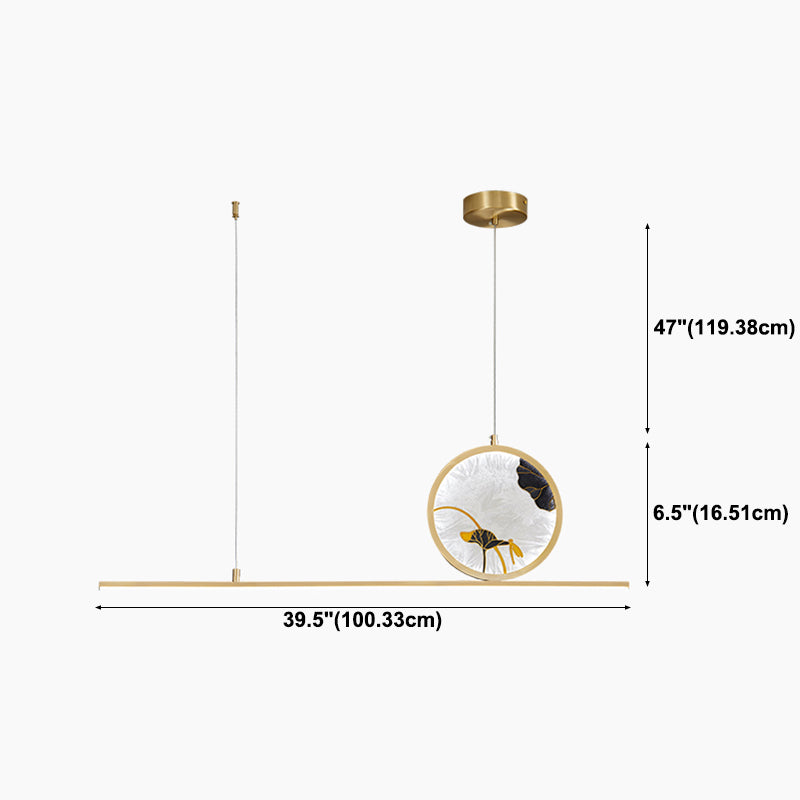 Modern Pendant Lighting for Kitchen Island Linear Island Pendant Lights Metal 2-Light