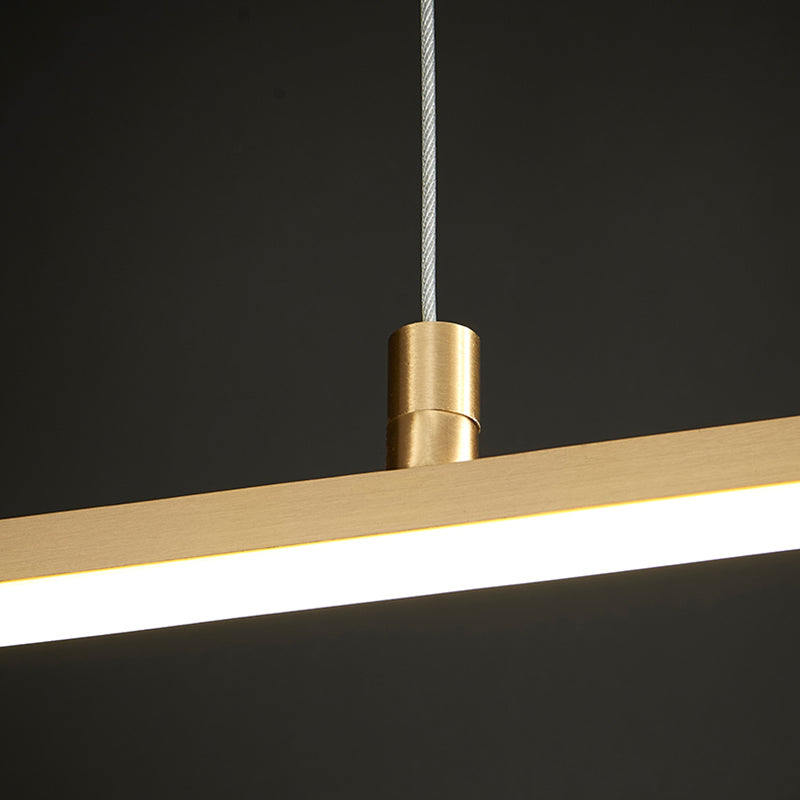 Modern Pendant Lighting for Kitchen Island Linear Island Pendant Lights Metal 2-Light
