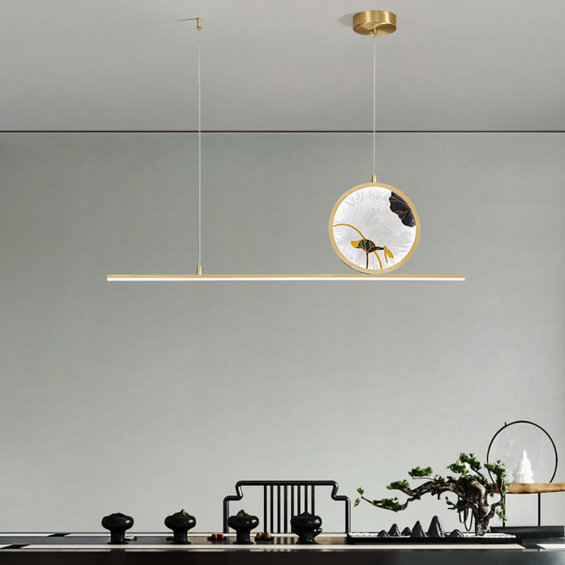 Modern Pendant Lighting for Kitchen Island Linear Island Pendant Lights Metal 2-Light