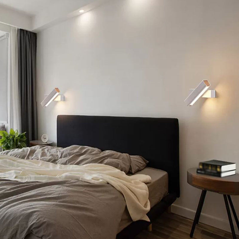 Single Light Square Shade Wall Sconce Metal Modern Style Wall Mounted Lighting
