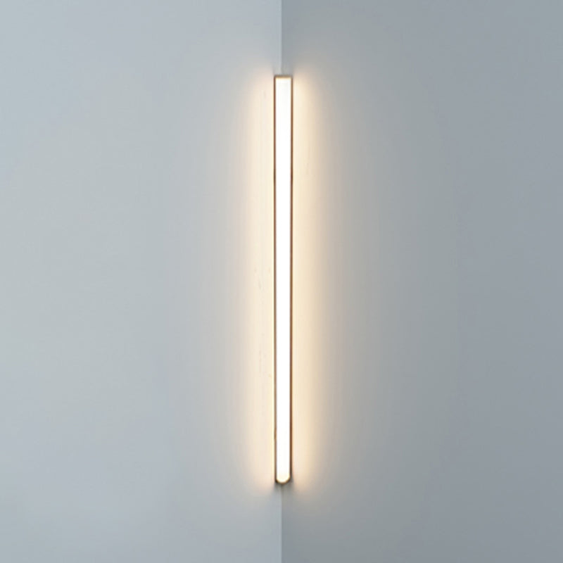 Modern Style Linear Shade Wall Sconce Metal 1 Light Wall Mounted Lighting in White