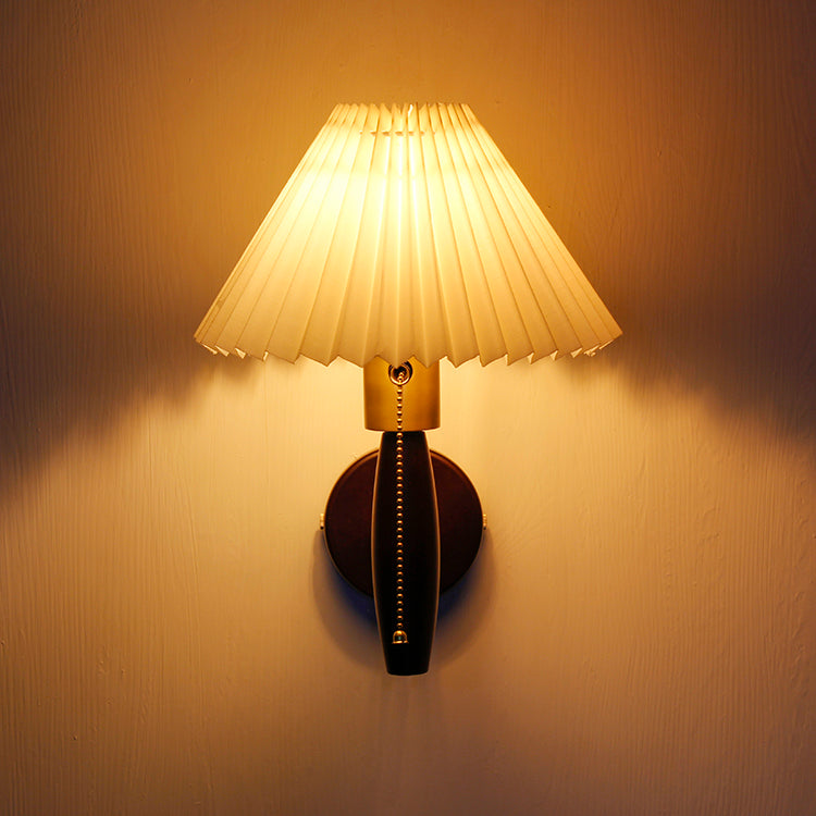 1 Light Flared Wall Mounted Light Fixture Modern Style Wood Wall Lighting Ideas Lights