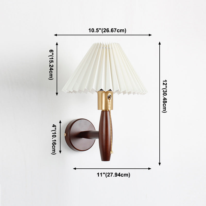 1 Light Flared Wall Mounted Light Fixture Modern Style Wood Wall Lighting Ideas Lights