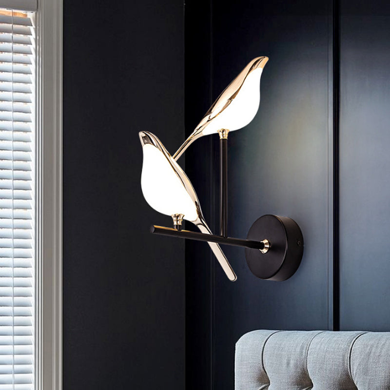 Modern Style Bird Shaped Sconce Light Fixtures Metal Multi Lights Wall Mounted Lighting