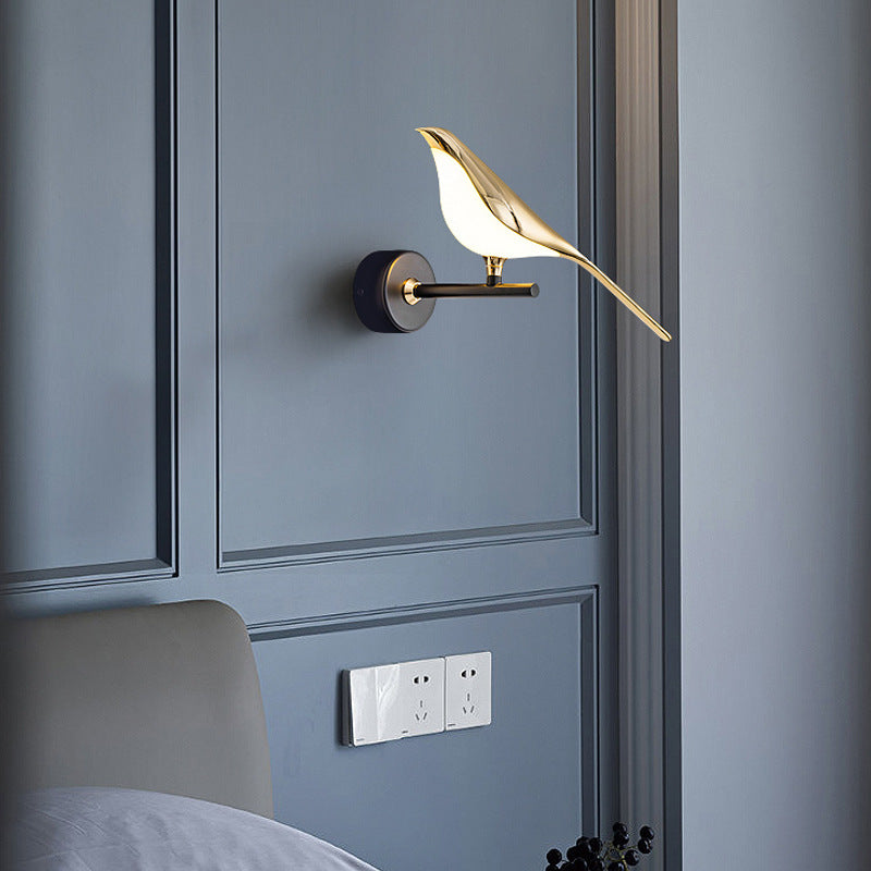 Modern Style Bird Shaped Sconce Light Fixtures Metal Multi Lights Wall Mounted Lighting