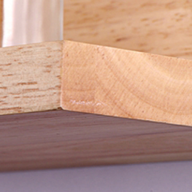 Japanese Wood Wall Light Cube 12" Wide Wall Sconce with Pull Switch for Bedroom