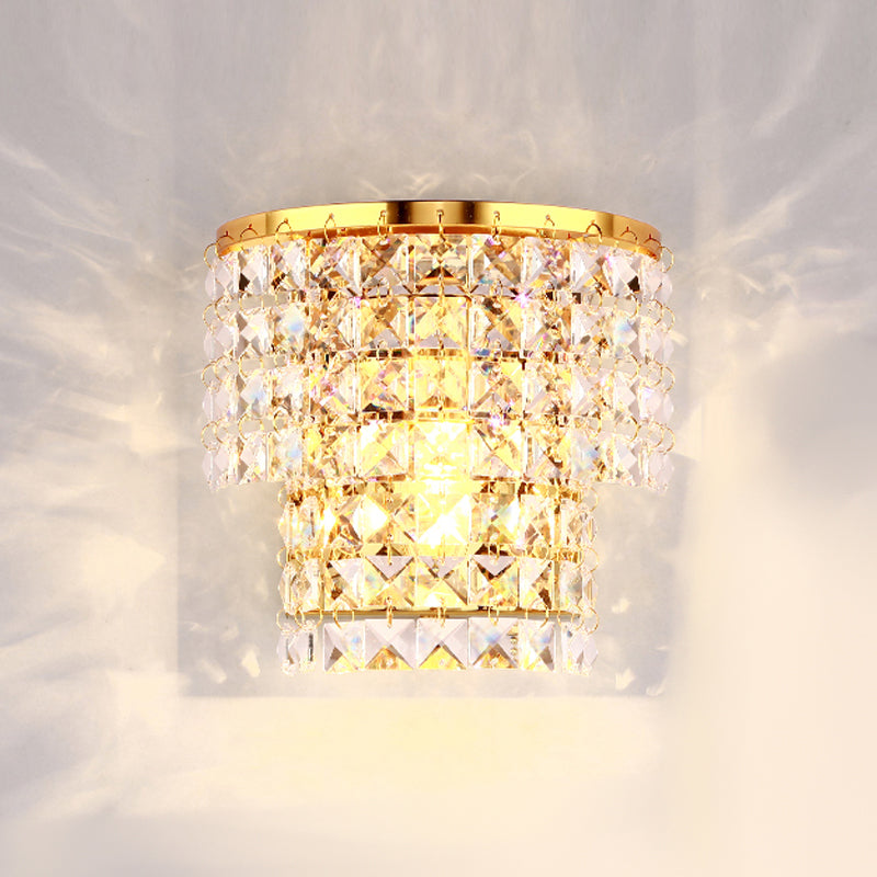 Sombra única de la pared de cristal de sombra estilo moderno de 1 luz de montaje de pared lámpara