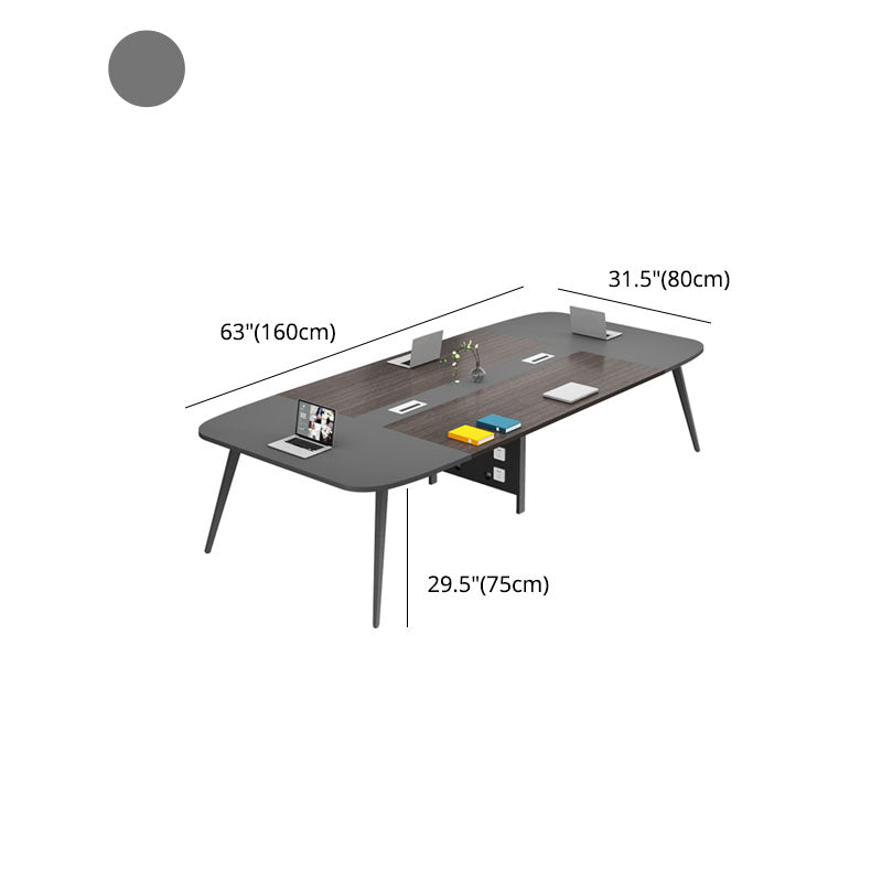 Office Meeting Study Table Fixed Rectangular Shaped Writing Desk