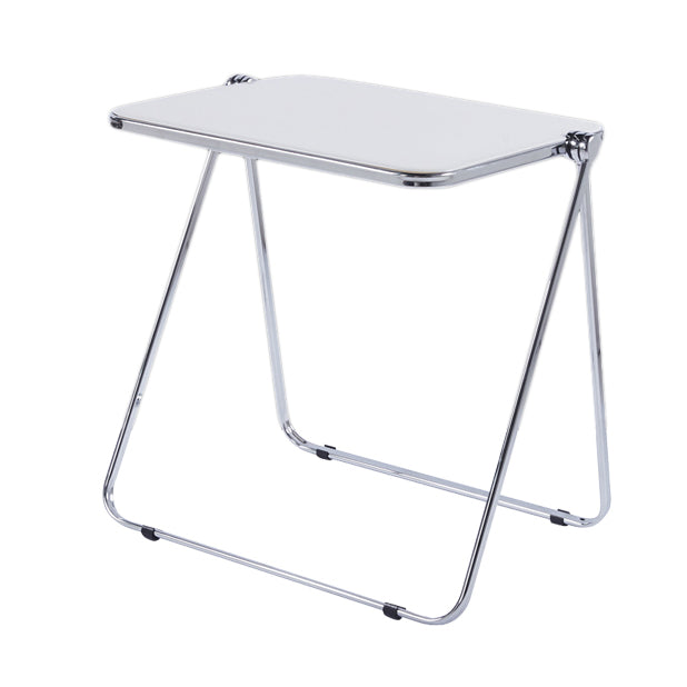 Acrylic Curved Writing Desk Folding Contemporary Desk 25.2"L x 19.7"W x 27.6"H