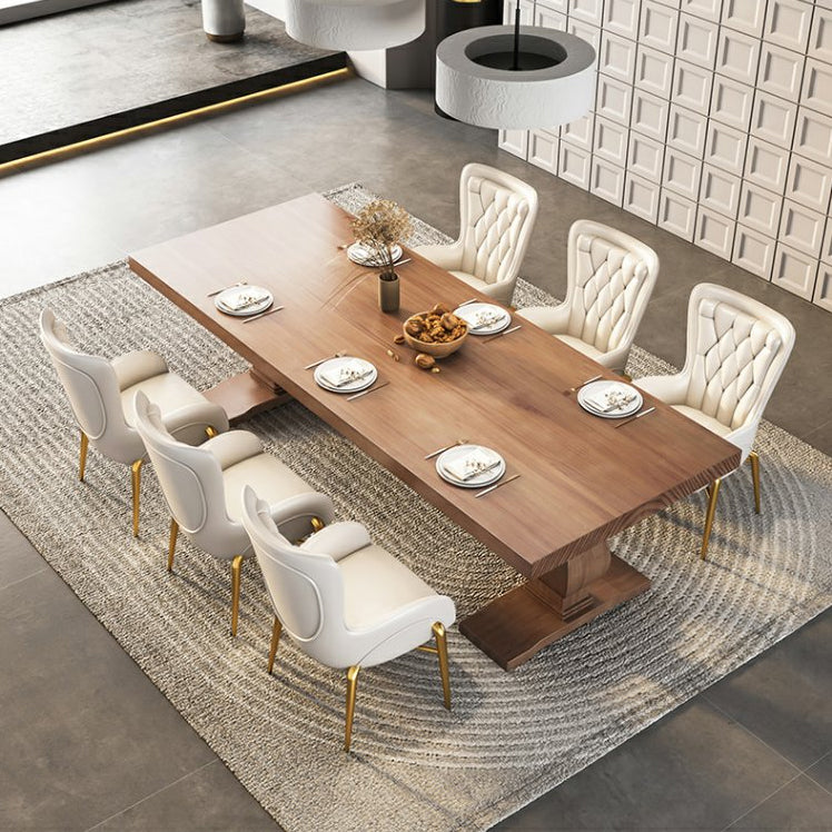 Solid Wood 1/3/4/5/7 Pieces Dinette Set Modern Rectangle Dining Table Set in Natural