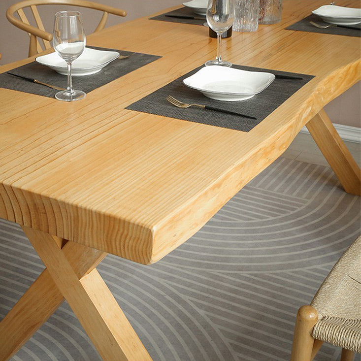 Modern 1/5 Pieces Dining Set Rectangle Pine Wood Dining Table for Living Room Kitchen