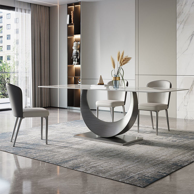 Contemporary Rectangle Dining Table Set Sintered Stone 1/4/7/8 Pieces Dining Set