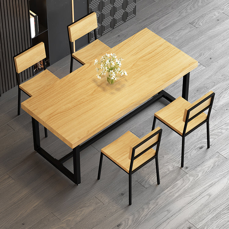 Modern Dining Set 1/2/5 Pieces Rectangle Pine Wood Dining Table for Dining Room