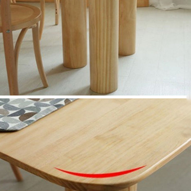 Modern Dining Set 1/5/7 Pieces Rectangle Pine Wood Dining Table for Living Room