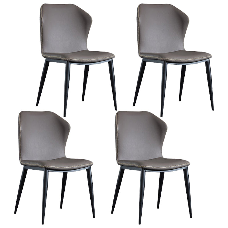 Designer Rectangle 1/4/5/6 Pieces Dinette Set Black Stone and Metal Dining Table Set