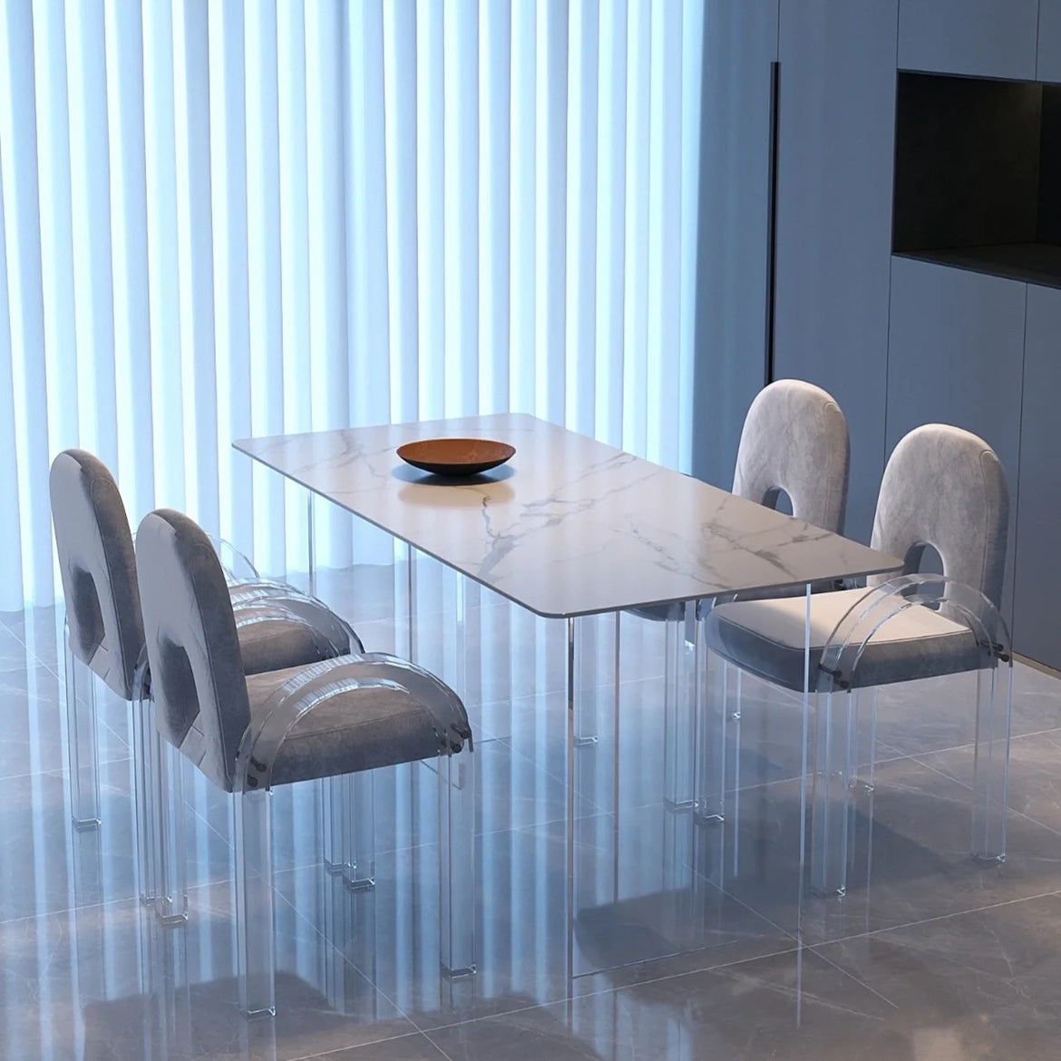 Modern Dining Set 1/5 Pieces Rectangle Stone Dining Table for Dining Room Kitchen