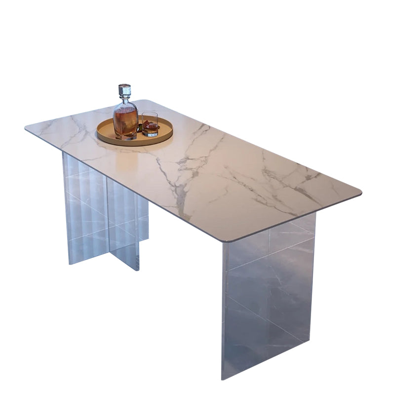 Modern Dining Set 1/5 Pieces Rectangle Stone Dining Table for Dining Room Kitchen