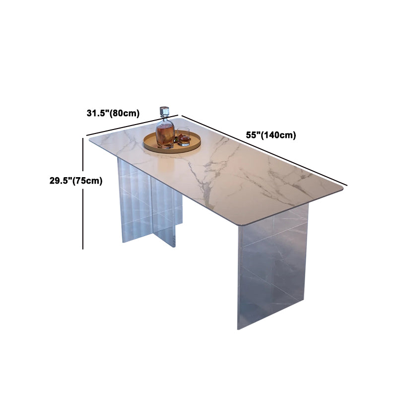 Modern Dining Set 1/5 Pieces Rectangle Stone Dining Table for Dining Room Kitchen