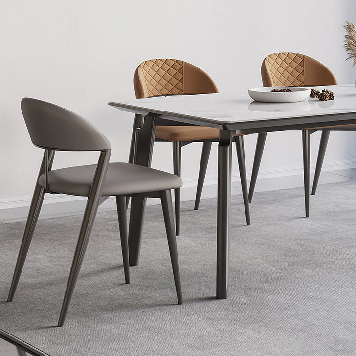 Contemporary Sintered Stone Table Set 1/2/5/7 Pieces Dining Set for Dining Areas