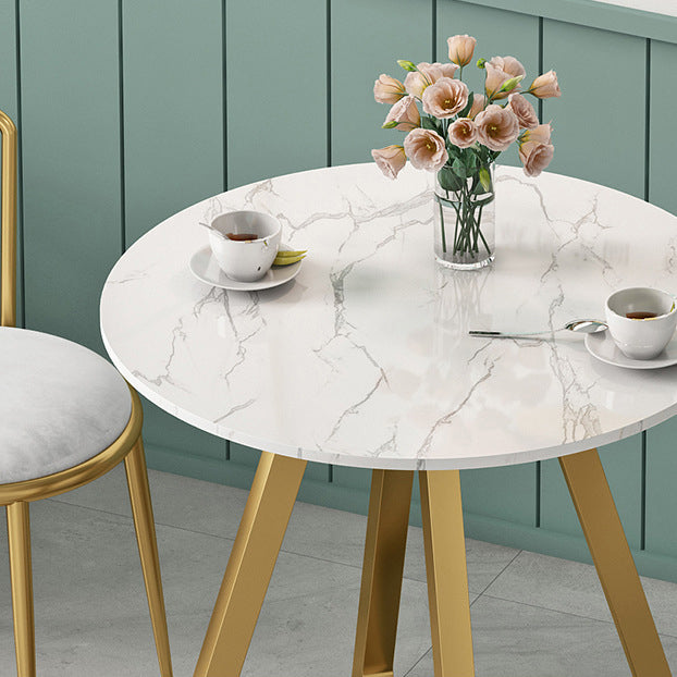 Glam Stone Dining Set Round 1/2/3/4/5 Pieces Dining Set for Home Use