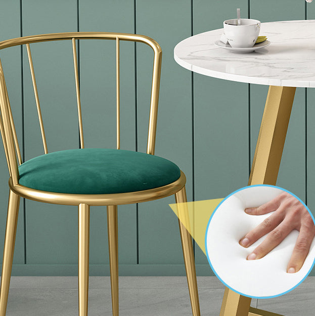 Glam Stone Dining Set Round 1/2/3/4/5 Pieces Dining Set for Home Use