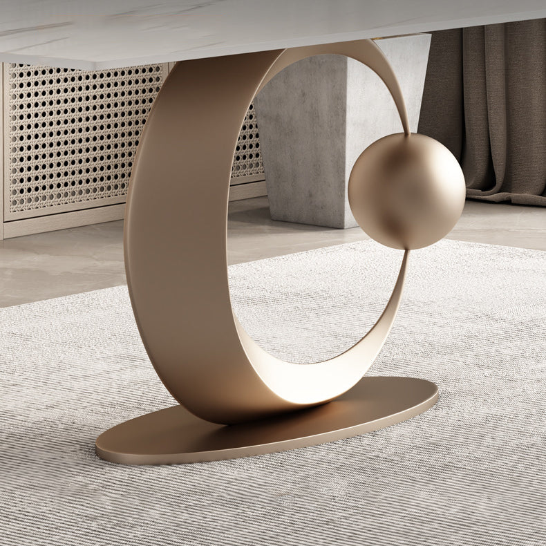 Contemporary Rectangle Sintered Stone Dining Table Set 1/3/4/6/7 Pieces Dining Set