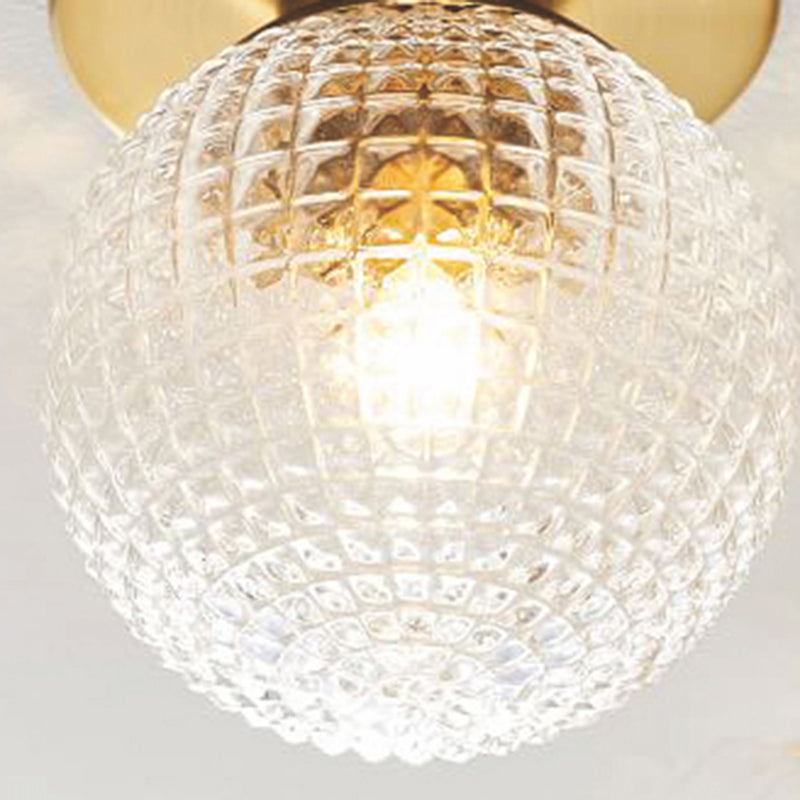 Glass Global Ceiling Flush Mount Light Nordic Style Gold Ceiling Light