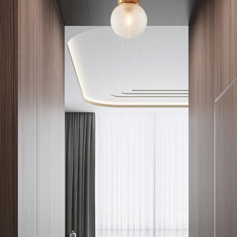 Glass Global Ceiling Flush Mount Light Nordic Style Gold Ceiling Light