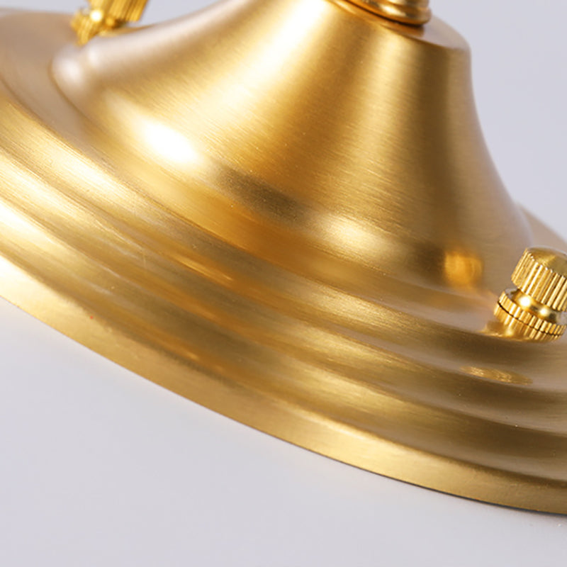 Spherical Glass Semi Flush Ceiling Light Nordic Style Gold Semi Mount Lighting