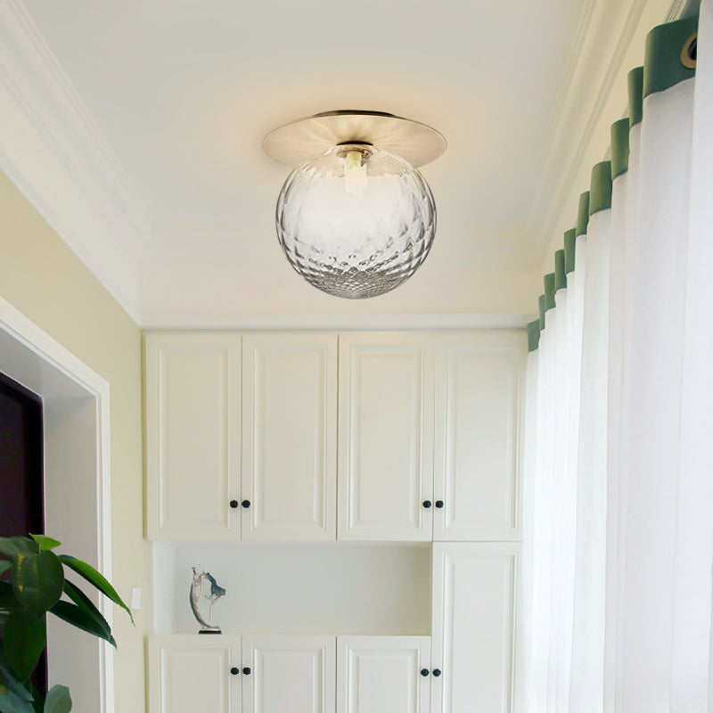 Sphere Ceiling Mounted Fixture Nordic Style Glass Ceiling Light Fixture