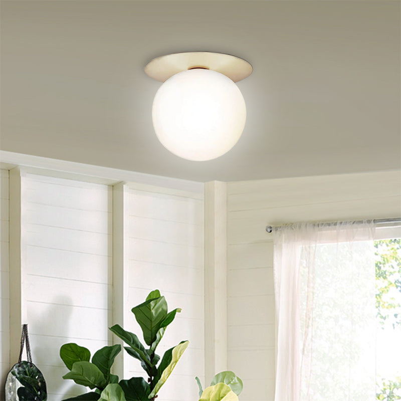 Sphere Ceiling Mounted Fixture Nordic Style Glass Ceiling Light Fixture