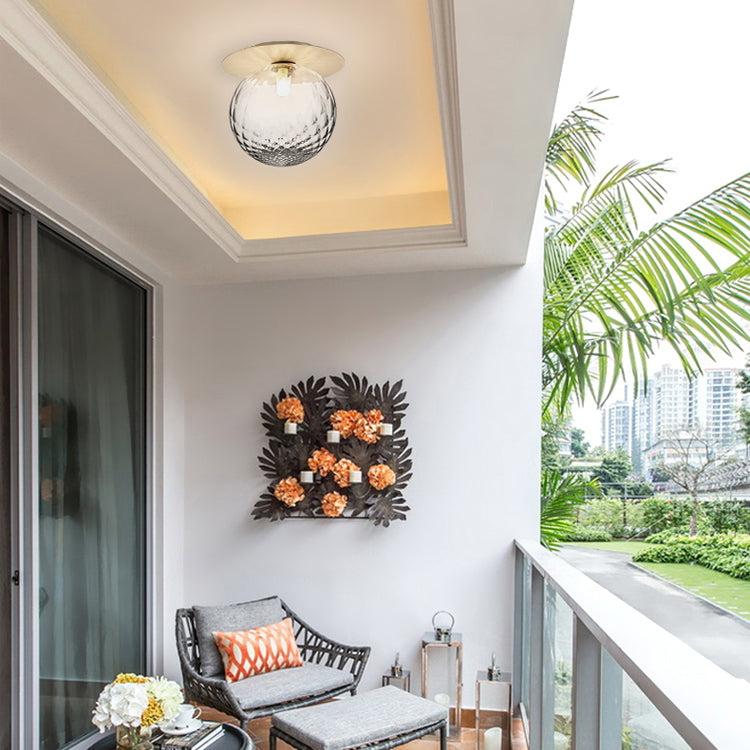 Sphere Ceiling Mounted Fixture Nordic Style Glass Ceiling Light Fixture