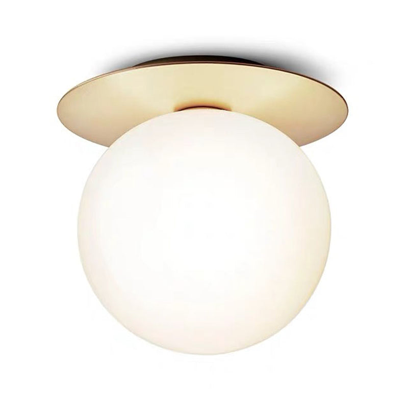 Sphere Ceiling Mounted Fixture Nordic Style Glass Ceiling Light Fixture