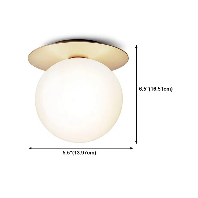 Sphere Ceiling Mounted Fixture Nordic Style Glass Ceiling Light Fixture