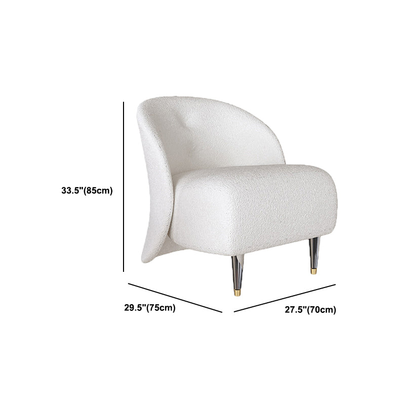 White Modern Sofa for Living Room Minimalist Tuxedo Arm Sofa