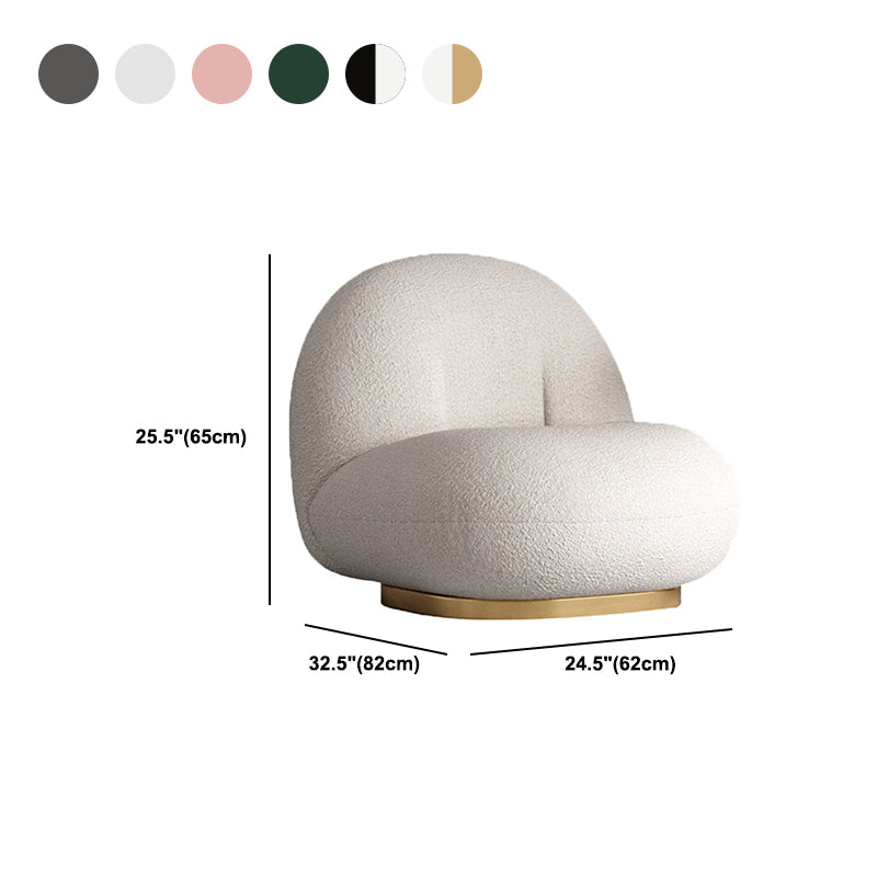 Modern 1-seater Wool Sofa 25.59" H Armless Sofa for Living Room