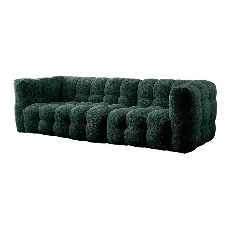 3/4-Seater Biscuit Back Sofa Modern Dark Green Tuxedo Arm Sofa