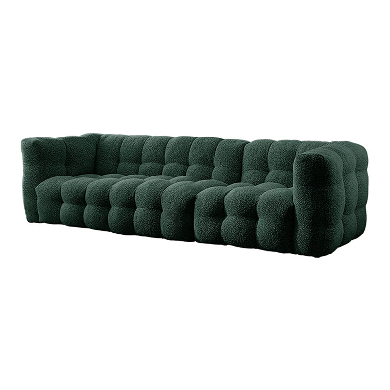 3/4-Seater Biscuit Back Sofa Modern Dark Green Tuxedo Arm Sofa