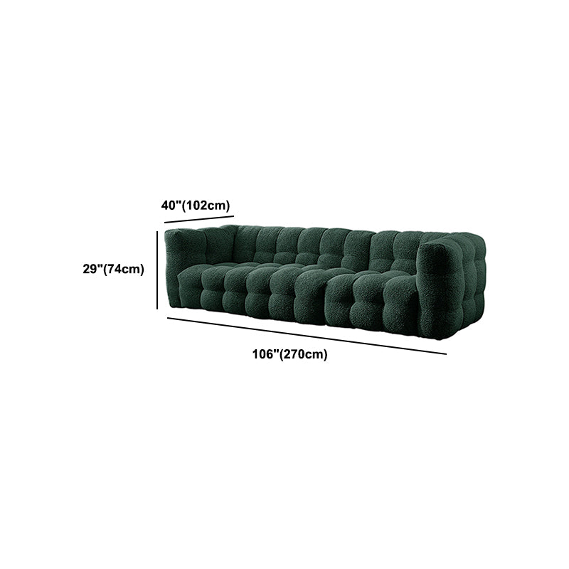 3/4-Seater Biscuit Back Sofa Modern Dark Green Tuxedo Arm Sofa