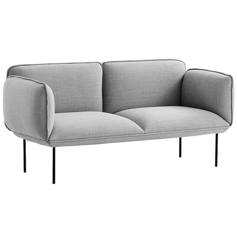1/2-Seater Modern Minimalist Sofa Square Arm Loveseat - 30.7" D