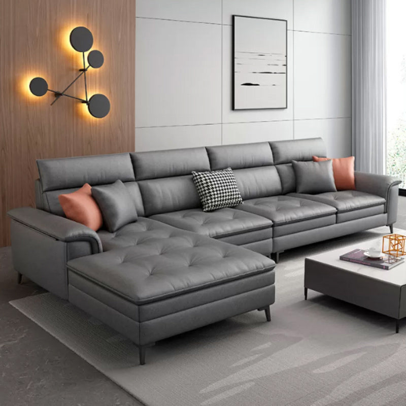 133.86" L Modern Sectionals Pillow Top Arm Sectionals with 4-Seater