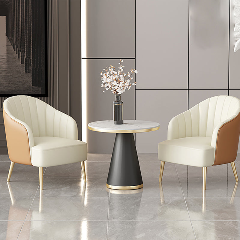 nordic Arms Included Gold Base Basic Four Leg Accent Armchair