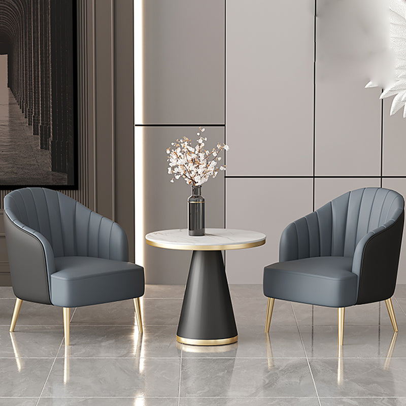 nordic Arms Included Gold Base Basic Four Leg Accent Armchair